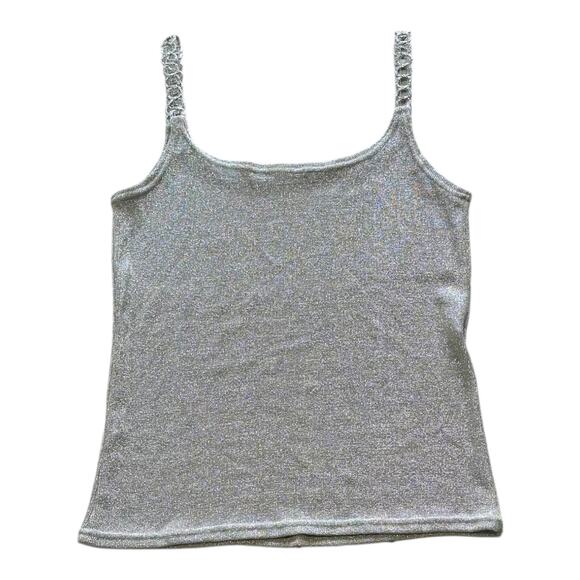 Unbranded Metallic Silver Fun Tank Top - Picture 1 of 6